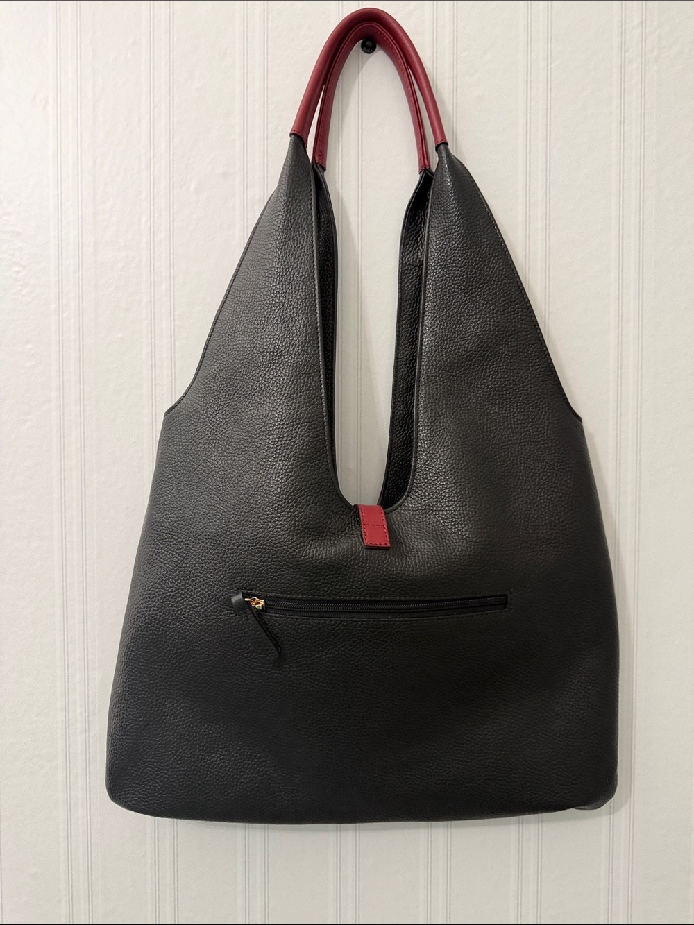 Grillis Roma pebble-grain Italian leather hobo shoulder bag - Picture 4 of 8